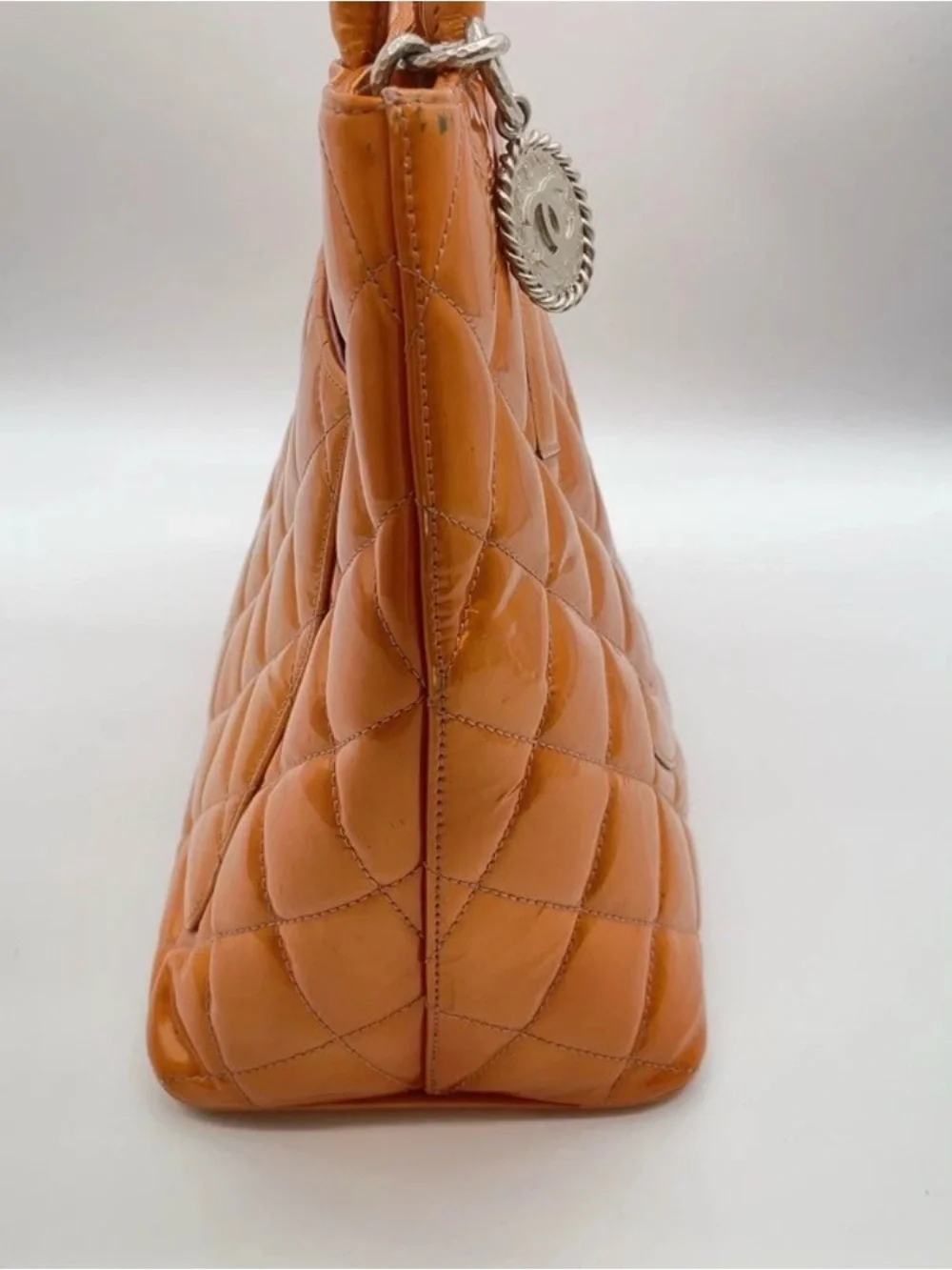 Chanel Quilted Patent Leather Tote